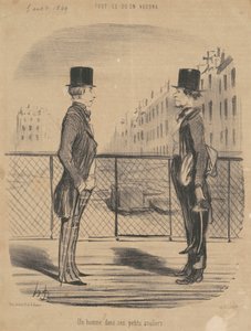 Ein Mann in seinen kleinen Schuhen von Honoré Daumier