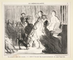 Ein Orchester in einem Haus von Honoré Daumier