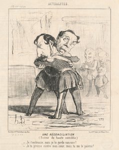 Eine Versöhnung, Szene aus der hohen Komödie von Honoré Daumier