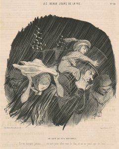 Ein Abend des Nationalfeiertags von Honoré Daumier