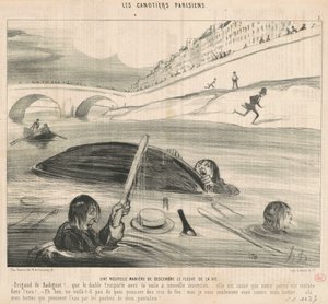 Eine neue Art, den Fluss des Lebens hinunterzugehen von Honoré Daumier