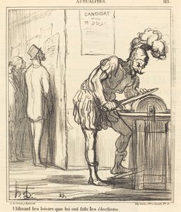 Utilisant les loisirs... von Honoré Daumier