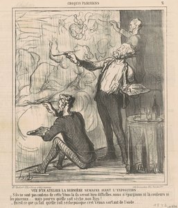 Ansicht eines Ateliers... von Honoré Daumier