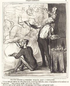 Ansicht eines Ateliers... vor der Ausstellung von Honoré Daumier