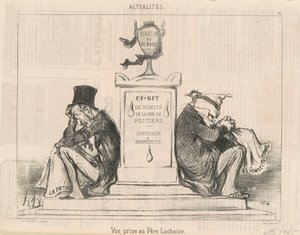 Ansicht aufgenommen auf dem Père Lachaise von Honoré Daumier