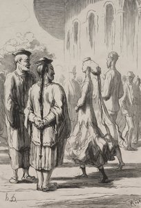 Wer sind die echten Chinesen? von Honoré Daumier