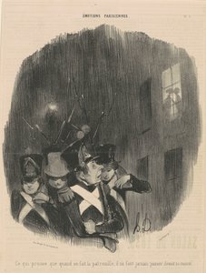 was beweist, dass wenn man ... Patrouille macht ... von Honoré Daumier