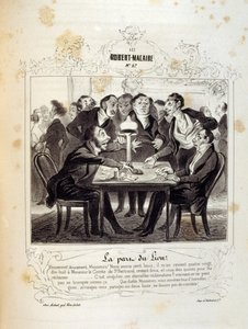 Illustrationen über Ideen und Legenden von Philipon unter dem Titel Les Cent und Robert Macaire von Honoré Daumier