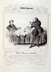 Illustrationen über Ideen und Legenden Philipon unter dem Titel Les Cent und Robert Macaire von Honoré Daumier
