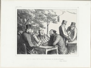 „Ich habe nie so viel gelacht wie bei der Beerdigung von Bourdins Tochter...“ (Henri Monnier), Platte 303 aus Souvenirs d’artistes
