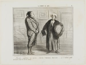 „- Monsieur, ich kündige Ihren Dienst, ich gehe nach Hause... Ich möchte nicht hier sein, wenn die Welt endet,“ Platte 4 aus La Comète De 1857