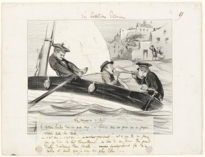 Ein Bootsmanöver, Platte neun aus Les Canotiers Parisiens von Honoré Victorin Daumier