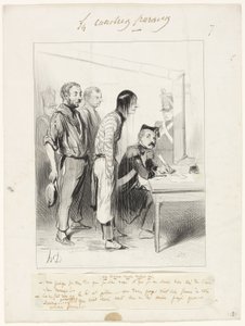 Ein Mann wider Willen gerettet, Platte sieben aus Les Canotiers Parisiens von Honoré Victorin Daumier