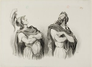Achilles und Agamemnon. Achilles: „- Und was kümmert mich dein Troja!,“ Platte eins aus Physionomies Tragiques