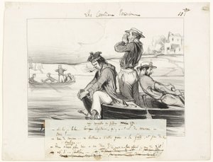 Eine Begegnung im offenen Wasser, Platte elf aus Les Canotiers Parisiens