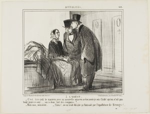Im Odeon-Theater, Platte 5 aus Vulgarités von Honoré Victorin Daumier