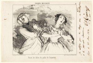 Die Freuden von Carpentras, Platte 16 aus Croquis Musicaux von Honoré Victorin Daumier