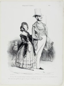 „Ich sage mir: Würde jemand denken, dass wir aus der Rue des Lombards kommen?... Wir sehen wirklich überhaupt nicht wie Konditoren aus“, Platte 2 aus Coquetry von Honoré Victorin Daumier