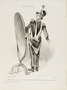 „In der Tat, ich weiß nicht, wie sie in Austerlitz aussahen, aber sie konnten kaum besser ausgesehen haben“, Platte 7 aus Coquetterie von Honoré Victorin Daumier