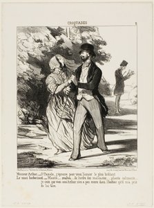 Monsieur Arthur: „- Oh Pamela! Ich brenne vor Liebe zu dir!“ Der Ehemann Kräuterhändler: „- Eine Malve... aus der Familie der Malvaceae... ein Beruhigungsmittel... Ich glaube nicht, dass mein Freund Arthur dieses Exemplar im Herbarium hat, das er mich gebe