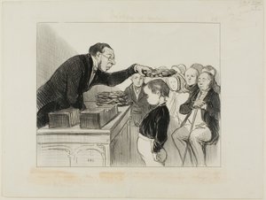 Herr Jean-Joseph-Chaboulard... erster Preis für gute Gesundheit!, Platte 28 aus Professeurs et Moutards von Honoré Victorin Daumier