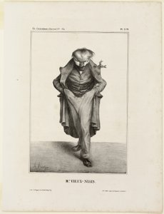 Herr Vieux-Niais, Platte 278 aus Berühmtheiten der Karikatur von Honoré Victorin Daumier