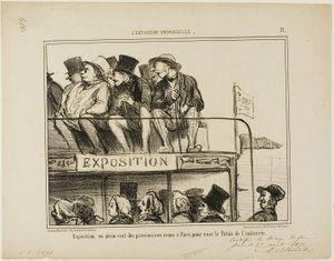 Freiluftausstellung von Provinzlern, die nach Paris kommen, um den Industriepalast zu sehen, Platte 31 aus L