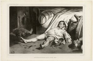 Rue Transnonain, am 15. April 1834, 2. Oktober 1834, Platte 24 aus L’Association mensuelle von Honoré Victorin Daumier