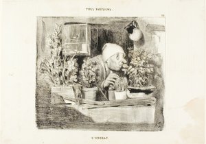 Geruch, Platte 38 aus Pariser Typen von Honoré Victorin Daumier