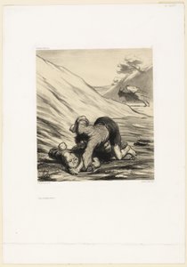 Der Esel und zwei Diebe, Tafel 75 aus Souvenirs d’artistes