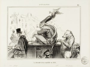 Der Abstieg der Courtille im Jahr 1855, Platte 165 aus Actualités von Honoré Victorin Daumier