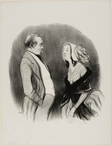 Die Verlobung eines Künstlers von Honoré Victorin Daumier