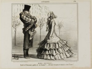 Die neue Mode. Wer ist der Mann, wer ist die Frau?... raten Sie, wenn Sie können, und wählen Sie, wenn Sie sich trauen, Platte 270 aus Actualités