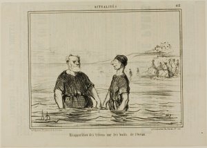 Das Wiederauftauchen der Tritonen des Meeres, Platte 412 aus Actualités von Honoré Victorin Daumier