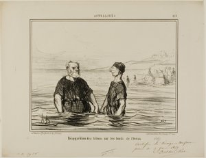 Das Wiederauftauchen der Tritonen des Meeres, Platte 412 aus Actualités von Honoré Victorin Daumier
