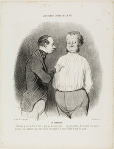 Der Hemdenmacher. „Sir, ich habe hier für Sie das Beste geschneidert, das derzeit erhältlich ist..... mit einem Hemd meiner Herstellung kann man sich in jedem Salon präsentieren und wird immer der bestgekleidete Mann der Gesellschaft sein,“ Platte 67 aus L