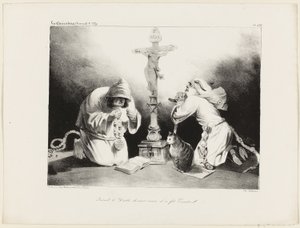 Als der Teufel alt wurde, wurde er ein Einsiedler, Platte 476 von Honoré Victorin Daumier