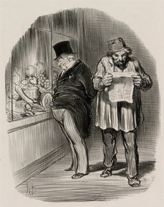 Arbeiter und Bourgeois, aus Les Parisiens En 1848 von Honoré Victorin Daumier