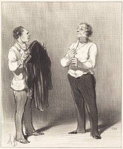 (Der Diener) - Monsieur würde gut tun... von Honoré Daumier