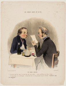Eine leichte Mahlzeit von Honoré Daumier