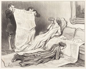 Abonnenten erhalten ihre Zeitung... von Honoré Daumier