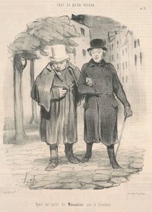 Teil der Muscadins unter dem Direktorium von Honoré Daumier