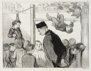 Wie die Gymnastik die Glieder formt... von Honoré Daumier