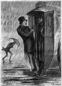 Komplett!!! Karikatur von Honore Daumier (1808-1879). Gravur in „Le Monde Illustré“ Nr. 271 vom 21. Juni 1862.