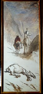 Don Quijote und das tote Maultier von Honoré Daumier