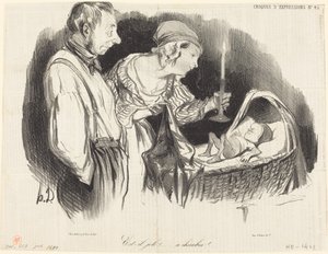 Ist er hübsch!... dieser Cherub!... von Honoré Daumier