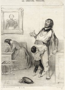 Ist es erlaubt, in einem solchen Zustand aus Bercy zurückzukehren... von Honoré Daumier