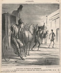 Gentlemen en toilette de workhouse von Honoré Daumier