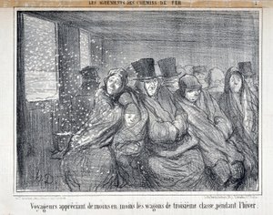 Illustration für die Serie "Les Agrements des Chemin de fer" von Honoré Daumier
