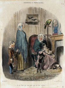 Ich vermiete nicht an Leute mit Kindern! von Honoré Daumier
